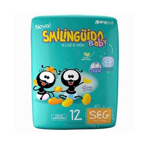 Kit 4 Fraldas Smilinguido Baby Jumbinho [Seg] 12 Unidades cada