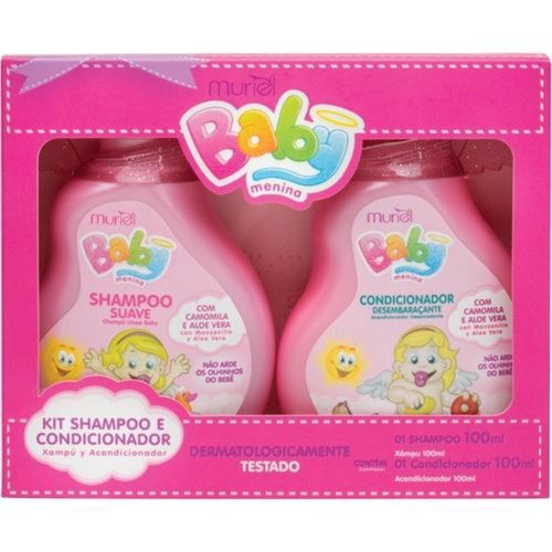 Kit Baby Muriel Shampoo + Condicionador Rosa 100Ml