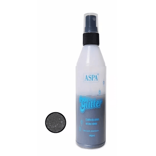 Maquiagem Cabelo Aspa Glitter Bombinha Prata Spray 90ml