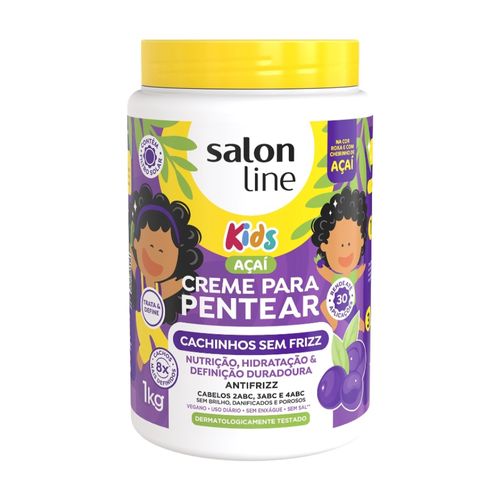 Creme para Pentear Açai Kids Cachinhos Sem Frizz 1kg