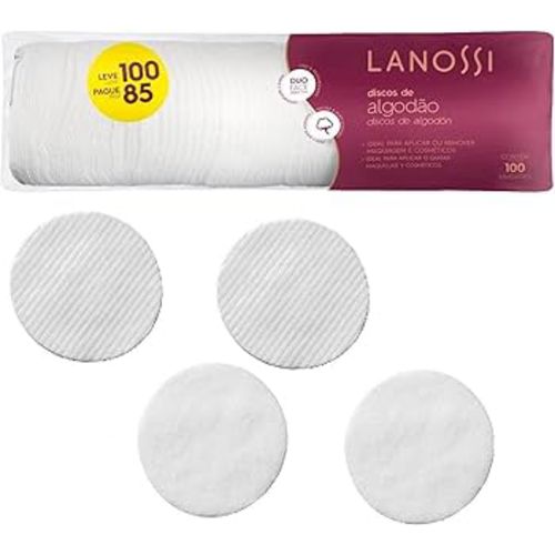 Algodão em Discos 100 Unidades Lanossi Algodão em Discos 100 Unidades Lanossi