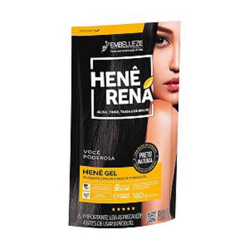 Creme Alisante Hene Gel Rena Preto Natural 70G