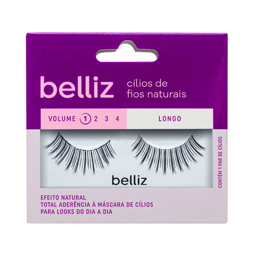 Cílios Belliz Naturais Vol. 1 Longo - 101 Ref. 2620 Cílios Belliz Naturais Vol. 1 Longo - 101 Ref. 2620