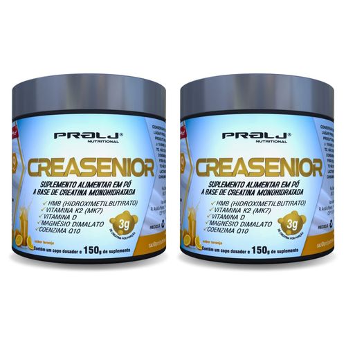 CREASENIOR CREATINA MONOHIDRATADA 150g SABOR LARANJA KIT 2 CREASENIOR CREATINA MONOHIDRATADA 150g SABOR LARANJA KIT 2