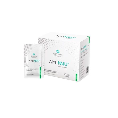 Aminnu Sem Xilitol Limão- 30 Sachês- Central Nutrition limao