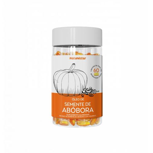 Óleo Semente De Abóbora 1000mg- Vitamina E- 60 Cápsulas sem sabor