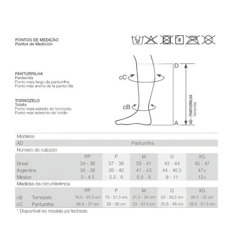 Meia de compressão Comfortline Cotton com Zíper 20-30mmHg  AD Panturrilha bege - Venosan P