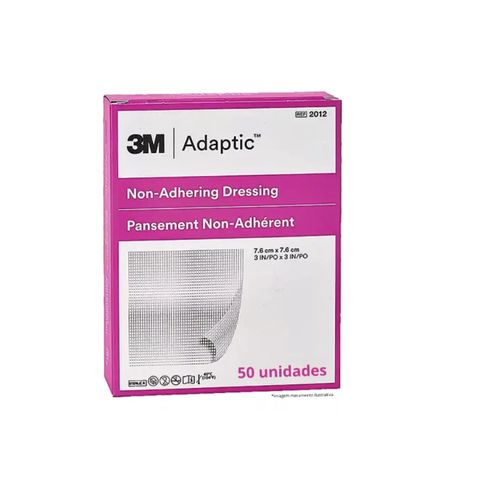 Curativo Adaptic 7,6cm X 7,6cm Malha Não Aderente (caixa com 50 unidades) - Systagenix 3M