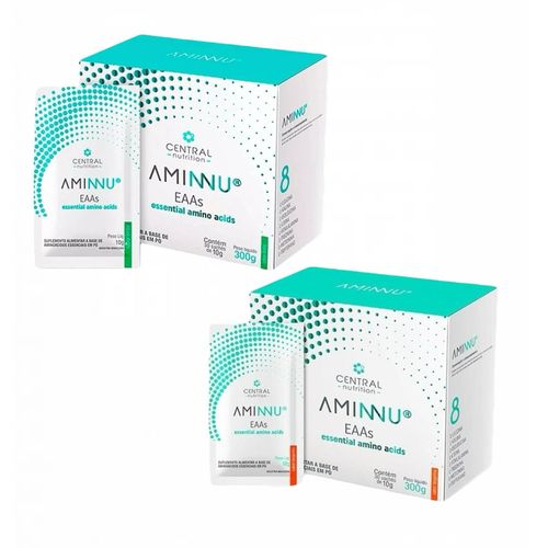 Kit  Aminnu Eaas 10g Tangerina + Limão- Central Nutrition Limão