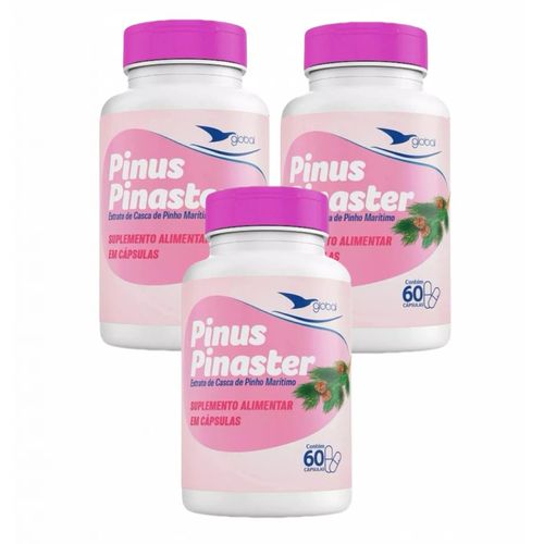 3x Pinus Pinaster - 60 Cápsulas- Global Suplementos Sem Sabor 3x Pinus Pinaster - 60 Cápsulas- Global Suplementos Sem Sabor