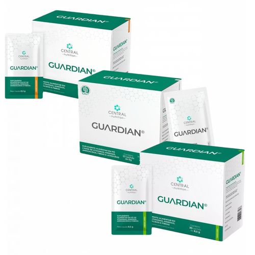 Kit 3 Guardian 8,5g- 30 Sachês -Tangerina- Limão - Neutro Sem sabor Kit 3 Guardian 8,5g- 30 Sachês -Tangerina- Limão - Neutro Sem sabor