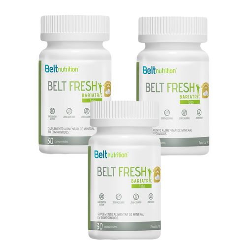 3x Belt Fresh Bariatric Tabs- 30 Comprimidos- Belt Nutrition Sem Sabor 3x Belt Fresh Bariatric Tabs- 30 Comprimidos- Belt Nutrition Sem Sabor
