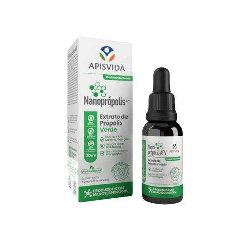 Nanoprópolis- Extrato de Própolis Verde- 20ml- Apis Vida Sem Sabor Nanoprópolis- Extrato de Própolis Verde- 20ml- Apis Vida Sem Sabor