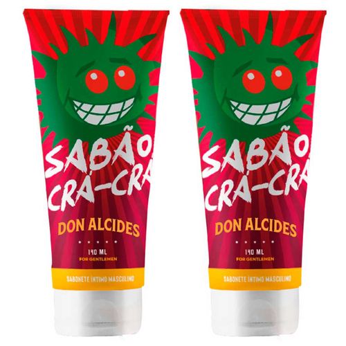 Kit 2un Sabão Crá-Crá Sabonete Íntimo Masculino Mamonas Assassinas 140mL Don Alcides