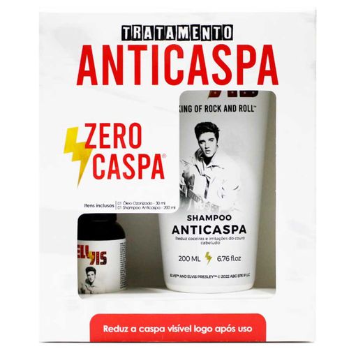 Kit Tratamento Anticaspa Shampoo + Óleo Ozonizado Elvis Presley Viking