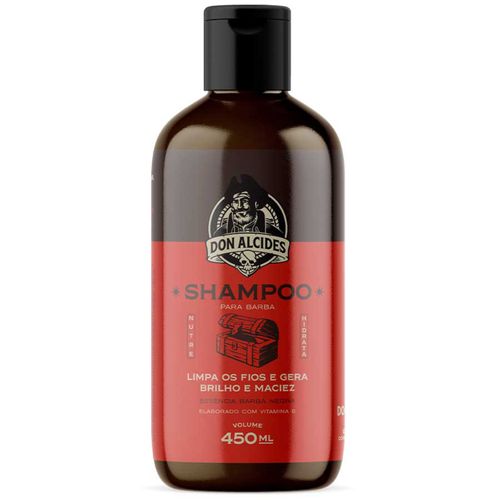 Shampoo para Barba 450mL Essência Barba Negra Don Alcides Shampoo para Barba 450mL Essência Barba Negra Don Alcides