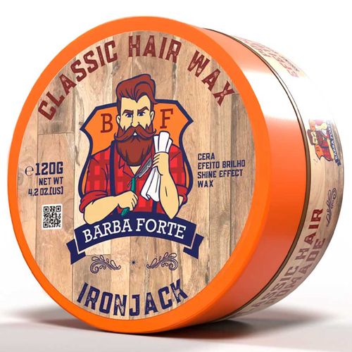 Pomada Efeito Brilho Ironjack Cera Modeladora 120g Barba Forte