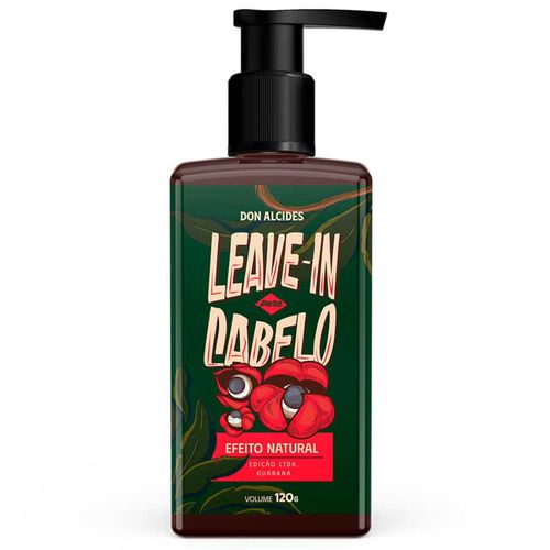 Leave-in Para Cabelo Guaraná Antarctica Efeito Natural 120g Don Alcides