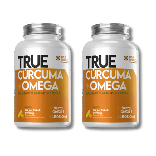 Kit 2 Cúrcuma + Ômega Lipossomal 120 Cápsulas True Source