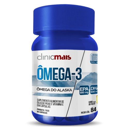 Ômega do Alaska Concentrado 60 cápsulas 1400mg ClinicMais Ômega do Alaska Concentrado 60 cápsulas 1400mg ClinicMais