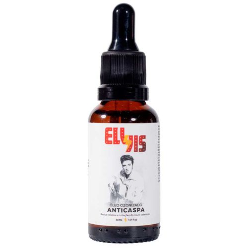 Óleo Ozonizado Anticaspa Elvis Presley Reduz Coceiras e Irritações 30mL Viking