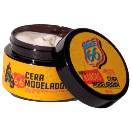 Cera Modeladora KANSAS Efeito Matte Route 66 Filtro UV 100g Viking