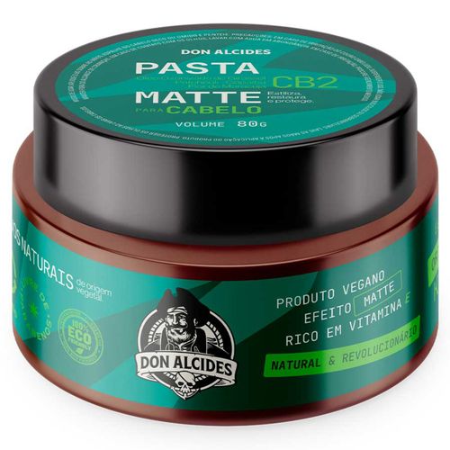 Pasta Matte CB2 Kush Pomada Alta Fixação Natural 80g Don Alcides