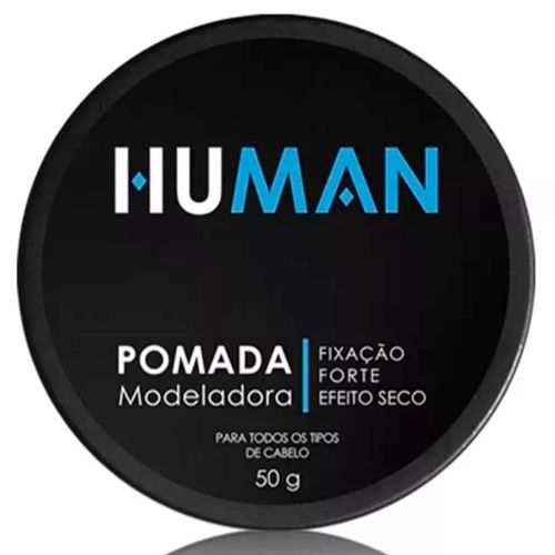 Pomada Modeladora Fixação Forte Efeito Seco 50g Human