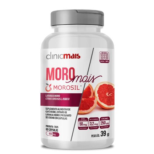 Morosil (Laranja Moro) Selo Autenticidade 60 cápsulas 650mg ClinicMais Morosil (Laranja Moro) Selo Autenticidade 60 cápsulas 650mg ClinicMais