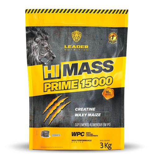 Hipercalórico com Creatina CreaMass 3kg Sabor Cookies Leader