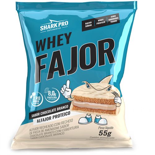 Alfajor Chocolate Branco 55g - Sharkpro Suplementos Alfajor Chocolate Branco 55g - Sharkpro Suplementos