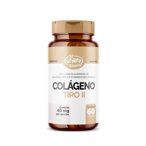 Colageno Tipo 2 Vit D 400mg 60 Caps - Unilife Colageno Tipo 2 Vit D 400mg 60 Caps - Unilife