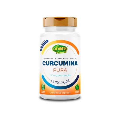 Curcumina Curcuma Pura 60 Caps 450mg - Unilife