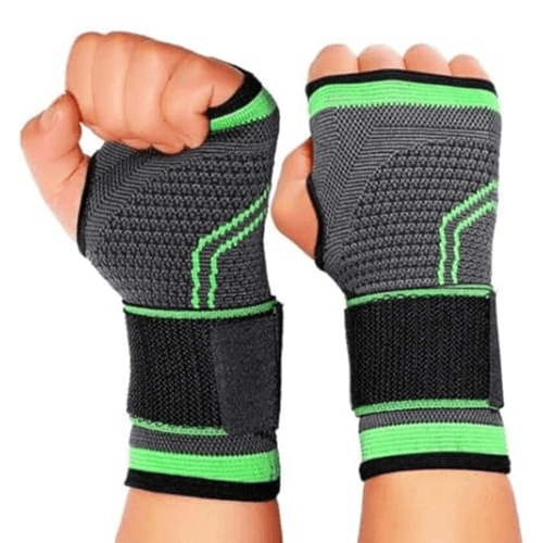 Kit 2 Munhequeira De Punho Elástica Ajustável Tendinite Órtese Alta Compressão Unissex Único Preto Kit 2 Munhequeira De Punho Elástica Ajustável Tendinite Órtese Alta Compressão Unissex Único Preto