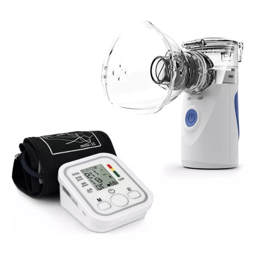 Kit Medidor De Pressão Arterial + Nebulizador Inalador Portatíl Kit Medidor De Pressão Arterial + Nebulizador Inalador Portatíl