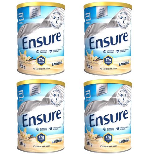 Ensure Baunilha 850g suplemento alimentar Kit 4