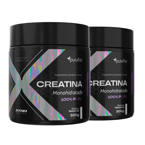 Kit 2 Creatina XTRA NUTRITION 100% Pura 300g Purafor – Força, Potência e Desempenho