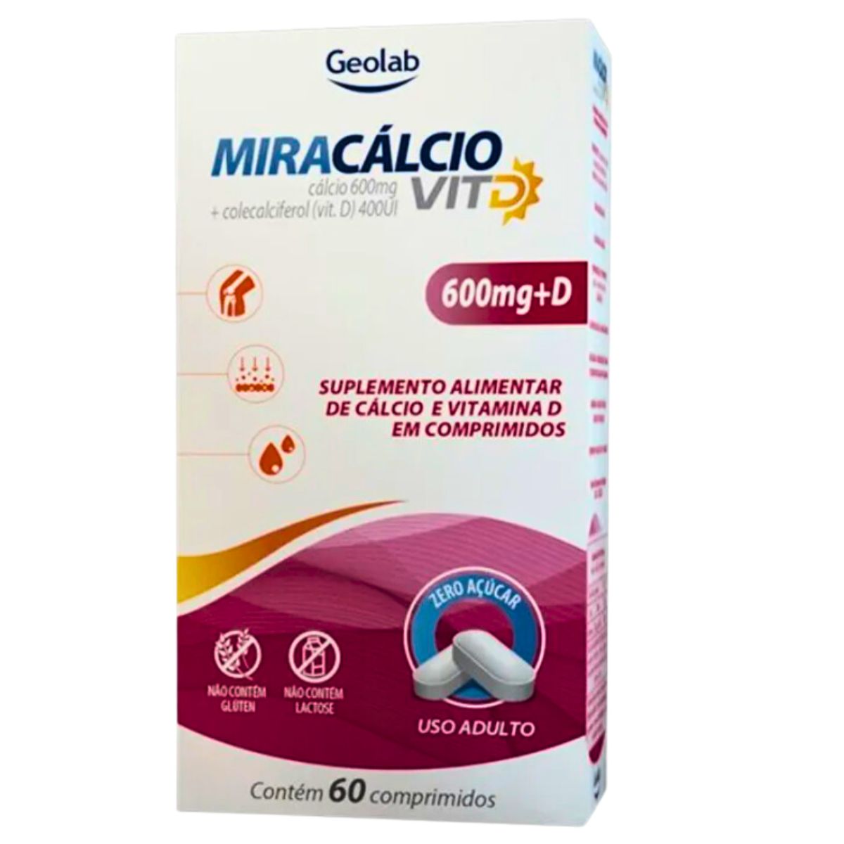 MIRACALCIO 600MG +400UI 60CP CALCIO+COLECALCIFEROL