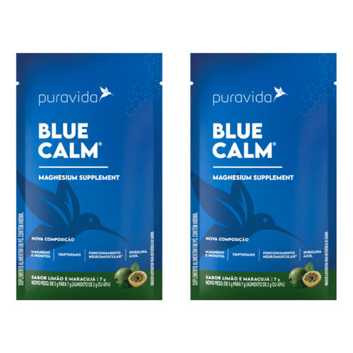 Kit 2 Blue Calm Sachê De 7g Limão e Maracujá Puravida