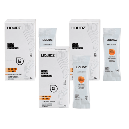 Kit 3 Sport Drink Liquidz caixa 14 Saches Melancia com Romã