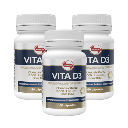 NOVO Kit 3 Uni VITA D3 60 CAPSULAS 500MG FALTA EAN