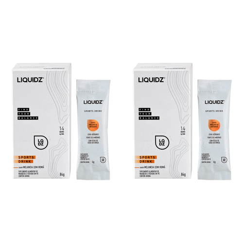 Kit 2 Sport Drink Liquidz caixa 14 Saches Melancia com Romã