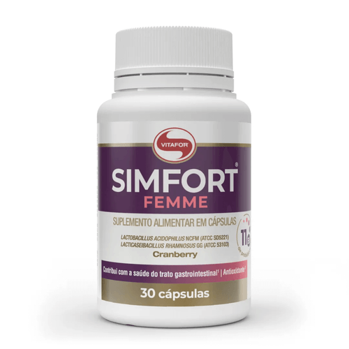 Simfort Femme Cranberry Probióticos 30 Cáps  Vitafor