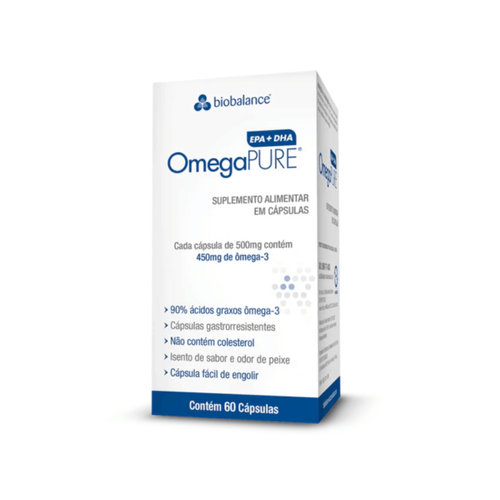OmegaPure EPA DHA  Vitam E Alta Concentração 60 Cap Biobalance