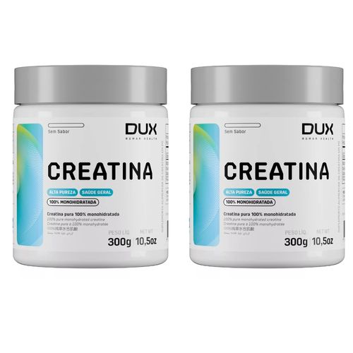Kit 2 Creatina 100% Monohidratada Alta Pureza 300g Dux Nutrition Sem Sabor Kit 2 Creatina 100% Monohidratada Alta Pureza 300g Dux Nutrition Sem Sabor