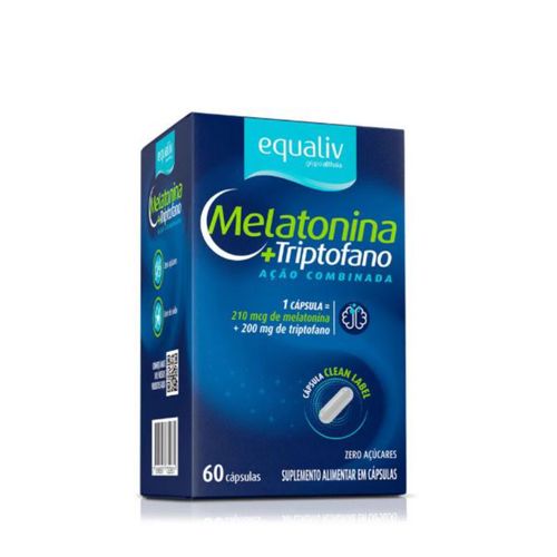 Melatonina e Triptofano - 60 Cápsulas Equaliv Melatonina e Triptofano - 60 Cápsulas Equaliv