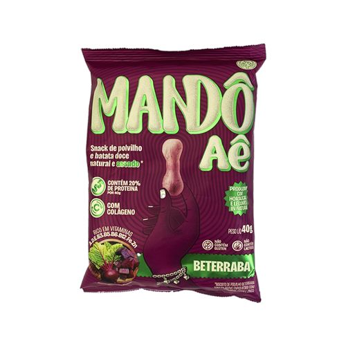 Biscoito de Polvilho Beterraba Mandô Aê 40g