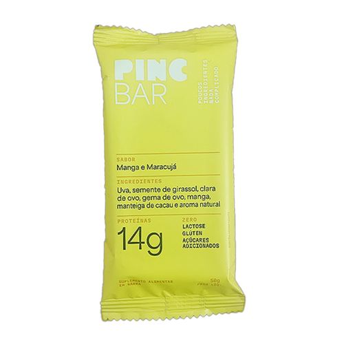 Barra de Proteína Maracujá e Manga Sem Açúcar Pinc Bar 50g Barra de Proteína Maracujá e Manga Sem Açúcar Pinc Bar 50g