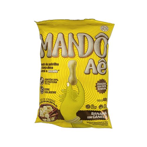 Biscoito de Polvilho Banana com Canela Mandô Aê 40g Biscoito de Polvilho Banana com Canela Mandô Aê 40g