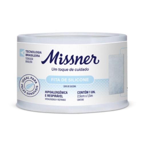 Fita de Silicone Hipoalérgica 2,5cm x 1,5m - Missner